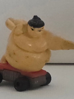 Skateboard Mania Wedgyson Sumo figure used with marker paint marks