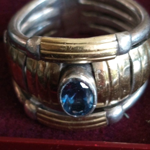 Women's ring 18k gold and 925 silver like new