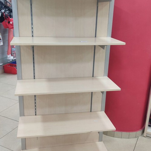 Gondola with shelves like new, 4 shelves on each side with wheels