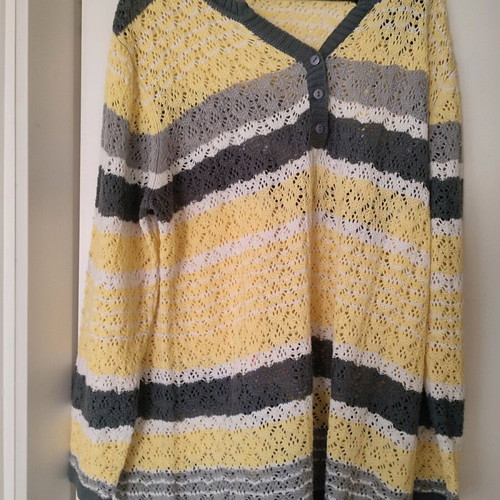 Women's light sweater size 50 like new, gray and yellow