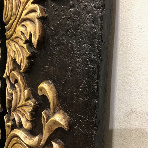 Embossed wall decor like new, two pieces 30x90 cm