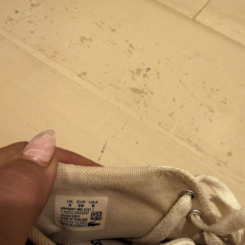 Lacoste white ankle boots like new, size 38