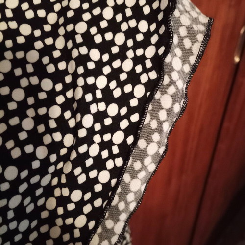 Volume One midi floral skirt, black and white, A-line