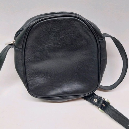 Small Galanos leather bag like new, black shoulder bag