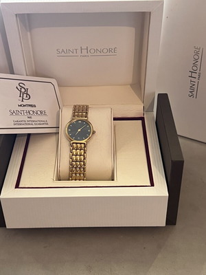 Saint Honore 24mm Swiss watch new, blue dial, solid bracelet