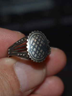Vintage silver ring 925 used, size 57