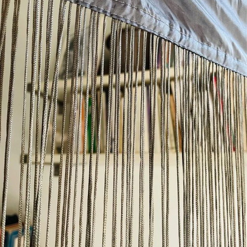Curtain with fringes and adjustable rod, Leroy Merlin