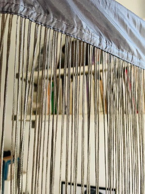 Curtain with fringes and adjustable rod, Leroy Merlin