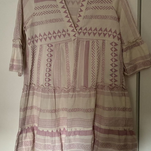 Vero Moda cotton dress, white and pink