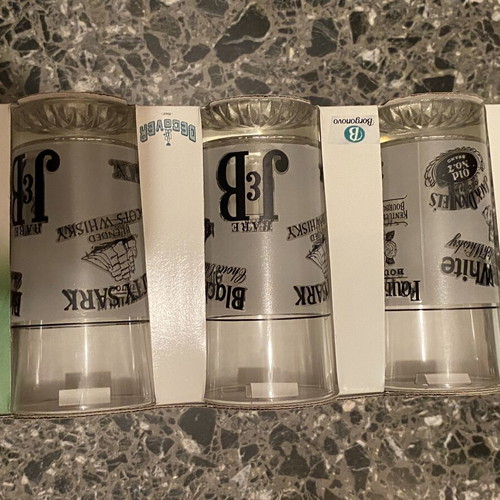 Vintage Borgonovo Drink Set 7 Pcs sealed with Whisky Logos