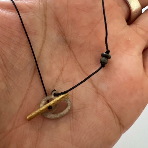 Necklace with gold-plated silver design with gold plating alteration