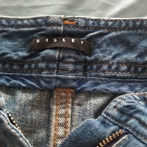 Sisley denim φούστα pencil midi σαν καινούργιο, μπλε, μεγέθη M-L