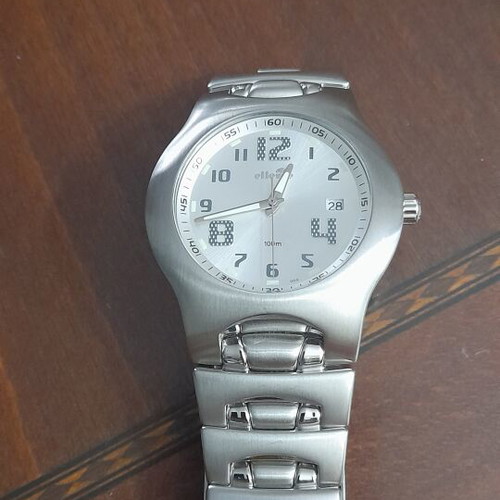 Men's stainless steel wristwatch waterproof 100m, new