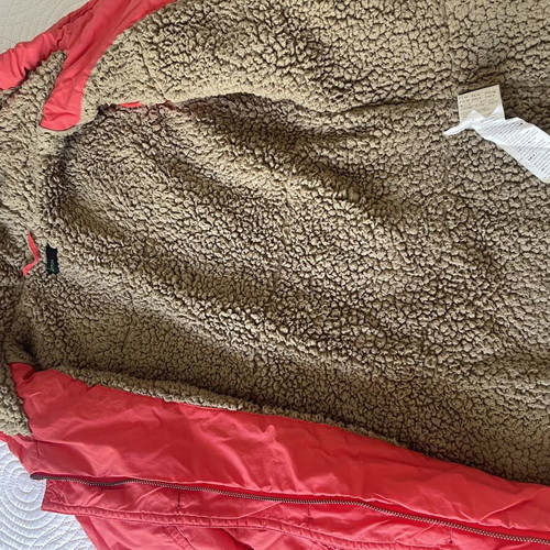 Benetton parka size S, red, fleece lining