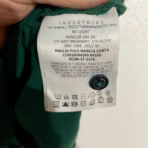 Moncler polo shirt green, like new, size L