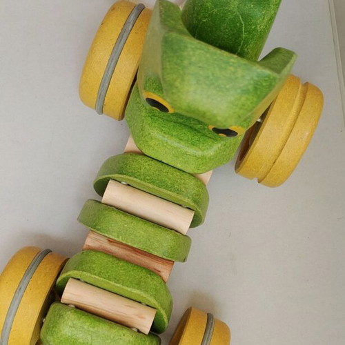 Plan Toys pull-along crocodile toy like new