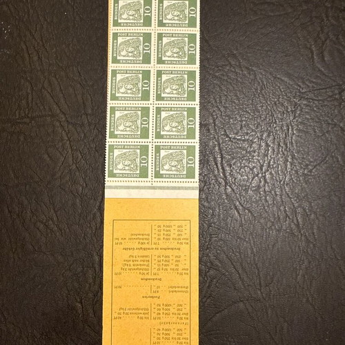 Deutsche Bundespost Berlin 10 Pfennig Stamp Strip new