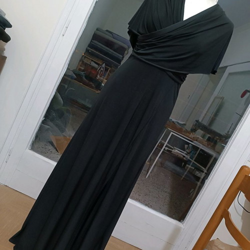 Black long versatile dress new, size S-M