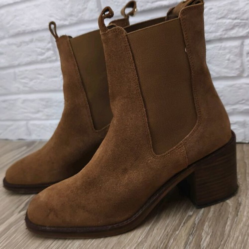 Sergio Bardi suede boots brown like new, size 39