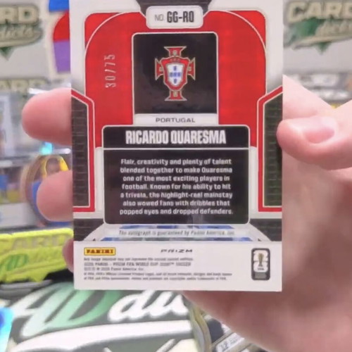 Ricardo Quaresma 2026 Panini Prizm World Cup Soccer Global Auto autograph SP /75 new