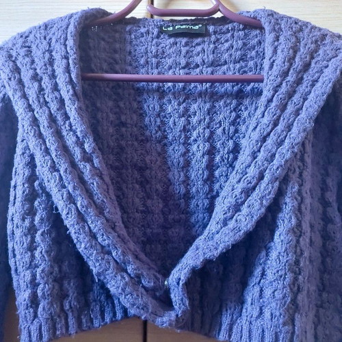 Knitted bolero purple like new, size Small/Medium La Palma