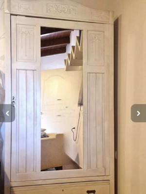 Vintage wardrobe like new with plexiglass mirror