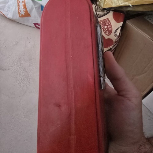Vintage Gas Pump Coin Bank like new, decorative red