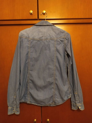 Pink Woman shirt used, thin, blue, size S