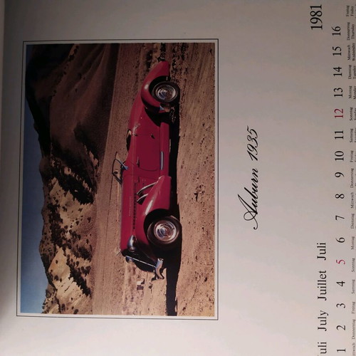 Oldies '81 calendar like new with 12 antique cars from 1981