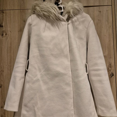 H&M coat used, beige, size S