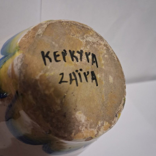 Zaira Digeni-Beza handmade ceramic vase Corfu 1960–70