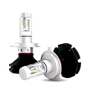 LED Headlight x3 6000 Lumens 50w H4 Zes qp-86 2τμχ