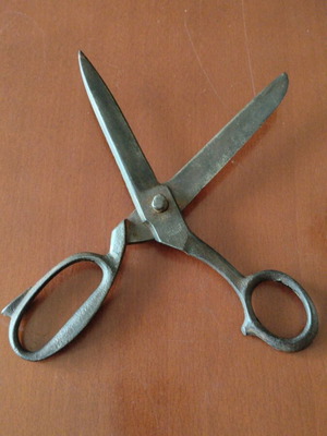 Vintage F.Klein Solingen Tailor Scissors 23 cm used, carbon steel