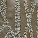 Formal dress like new, size S, beige with gold tones