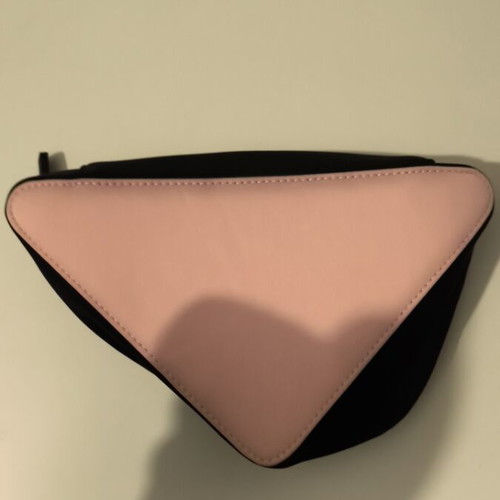 Prada Beauty toiletry bag used, triangular pink and black