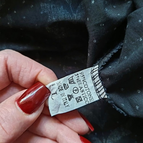 Summer dress made in Italy new, cotton, black and white