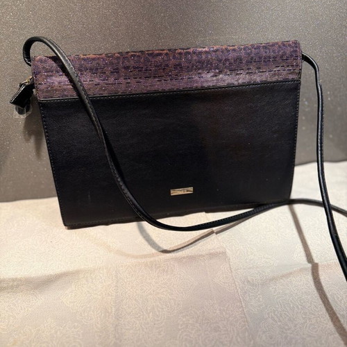 Aldo Elegant Clutch Crossbody Bag Like New Purple Animal Print
