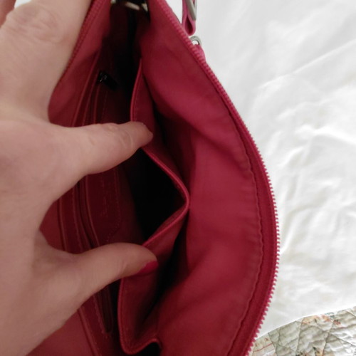 Pepe Jeans crossbody bag like new, fuchsia faux leather