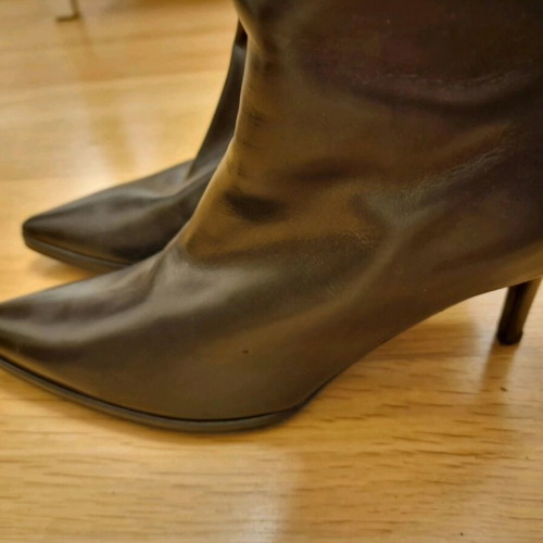 Helmut Lang leather black ankle boot like new