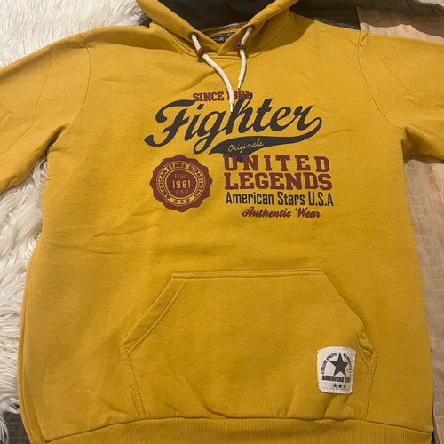 Hoodie fleece sweatshirt American Star with hood unisex size XXL like new orange