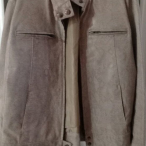 Clockhouse leather jacket beige like new, size M