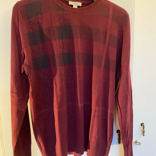 Burberry Brit cotton sweater with 10% cashmere like new, size S, burgundy