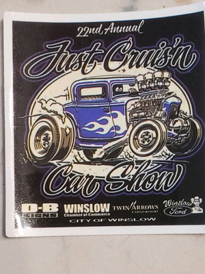 Just Cruisn Car Show sticker new, from America 4.5×5 cm