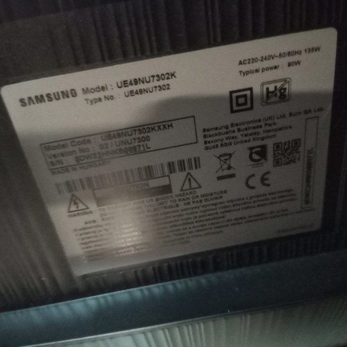 Samsung curved 49' used broken screen for spare parts