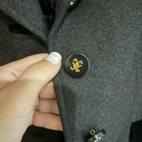 Women's jacket used, black and grey, with skirt