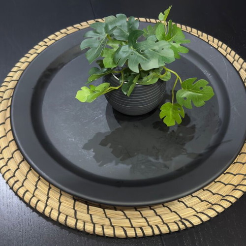 IKEA Black Serving Platter Used Matte Finish