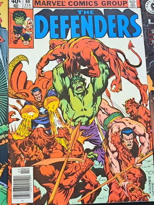 Lot of 3 used comics Lost In Space #1, The Defenders #80, The Mighty Thor #341