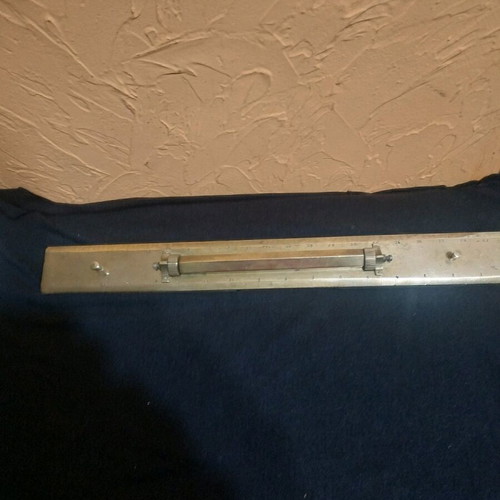 Brass micrometric ruler used, old, rare