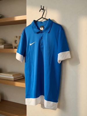 Nike Polo Dri Fit Medium σαν καινούργιο, μπλε