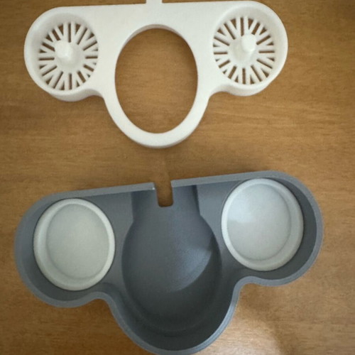 Organization stand for 2 Oral-B electric toothbrushes with charging slot and drainage 3D printed